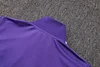 Joyfball 2025/2026 Kids Size Real Madrid Long Zipped Jacket purplee Retro version Soccer Jersey 1:1 Thai Quality 