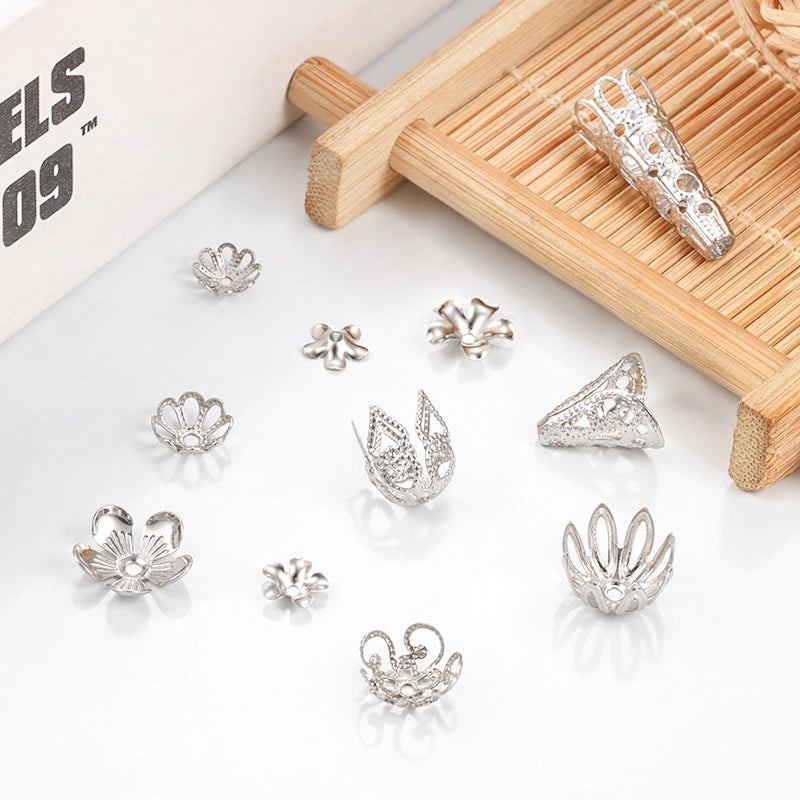 20 Pieces 304 Stainless Steel Floral Flower Shape Bead Caps