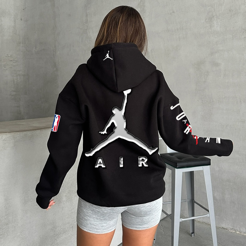 Basketball Print Relaxed Hoodie