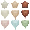 50PCS Cream Caramel Macaron Star Heart Shape 18" Aluminum Film Balloons Wedding Retro Party Decors
