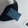 Minimalist Lychee-Grain Envelope Leather Card Holder