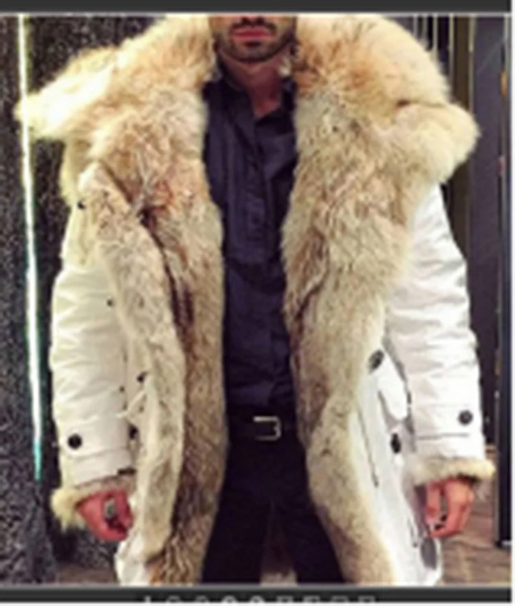Composite Fur and Leather Overcoat Coat VangoghDress