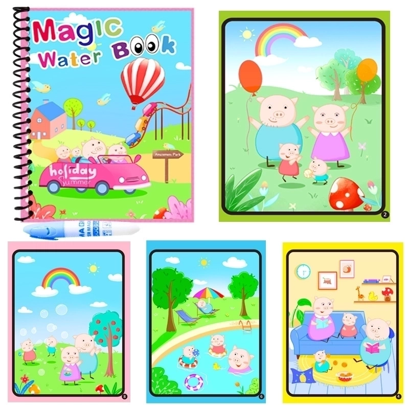 3 Pieces Painting Book Cartoon Letter Paper Toys