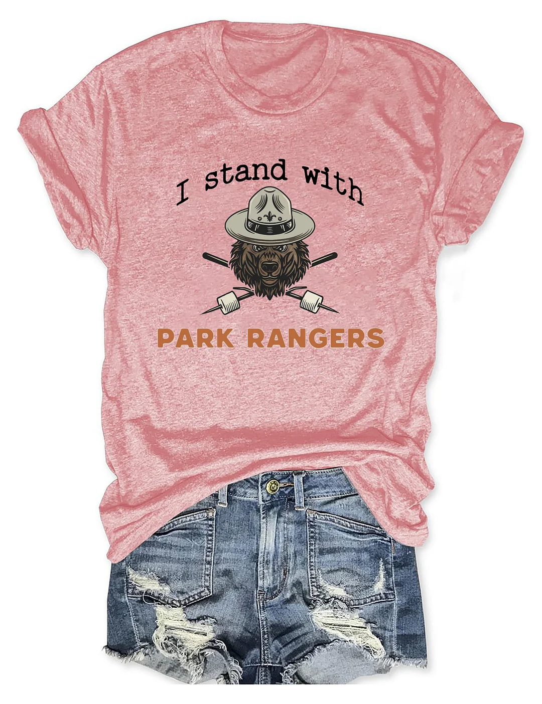 I Stand With Park Rangers National Park T-shirt