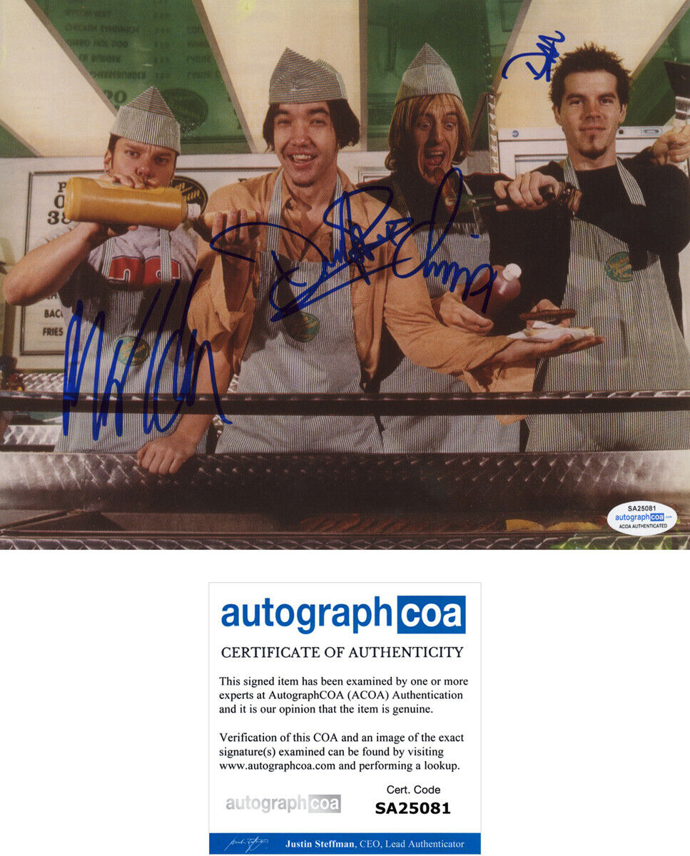 HOOBASTANK - ALL 4 signed Autographed 8X10 Photo Poster painting - DOUG ROBB The Reason ACOA COA