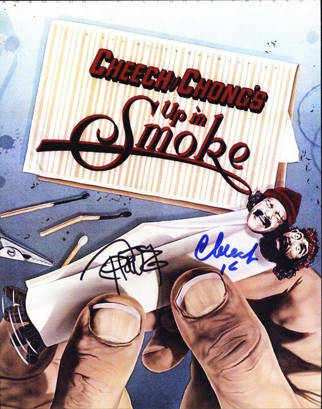 Cheech & Chong authentic signed celebrity 8x10 Photo Poster painting W/Cert Autographed D5