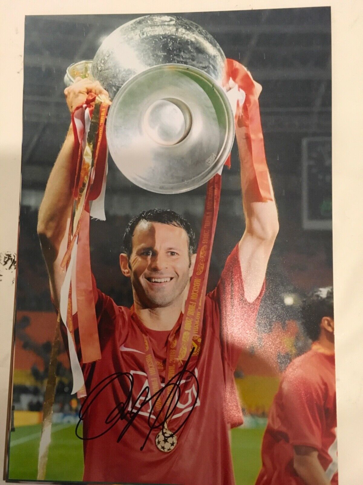 Legend Manchester United Ryan Giggs SIGNED MAN UTD 12X8 Photo Poster painting