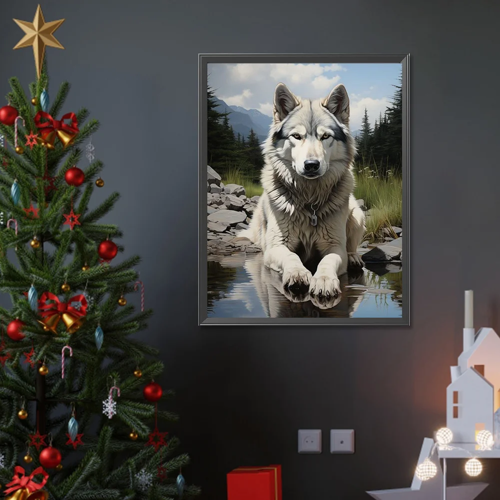 Diamond Painting - Full Round Drill - Wolf(Canvas|30*40cm)