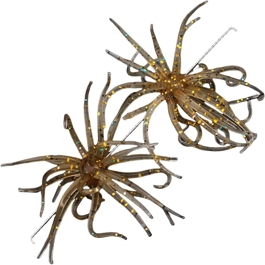 2Pcs Fishing Lures Soft Urchins Fish Lures Simulation Urchins Fishing Baits Soft Swimming Lures Slow Floating Lures Set