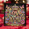 6pcs Diamond Painting Love You Greeting Cards Congratulations Cards & Gifts