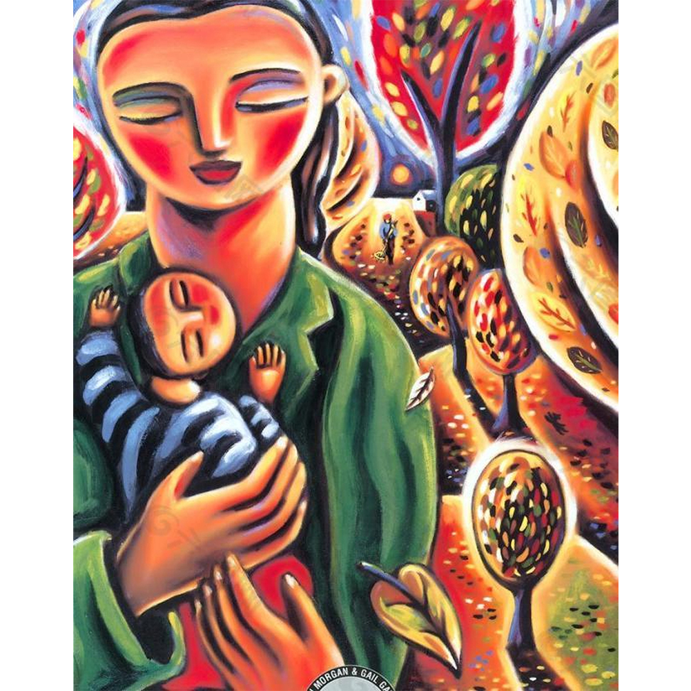 

Abstract Mother Love - Round Drill Diamond Painting - 45*55CM, 501 Original