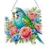 (US Local)DIY Diamond Art Pendant Diamond Painting Set Home Decor (Flower Parrot)