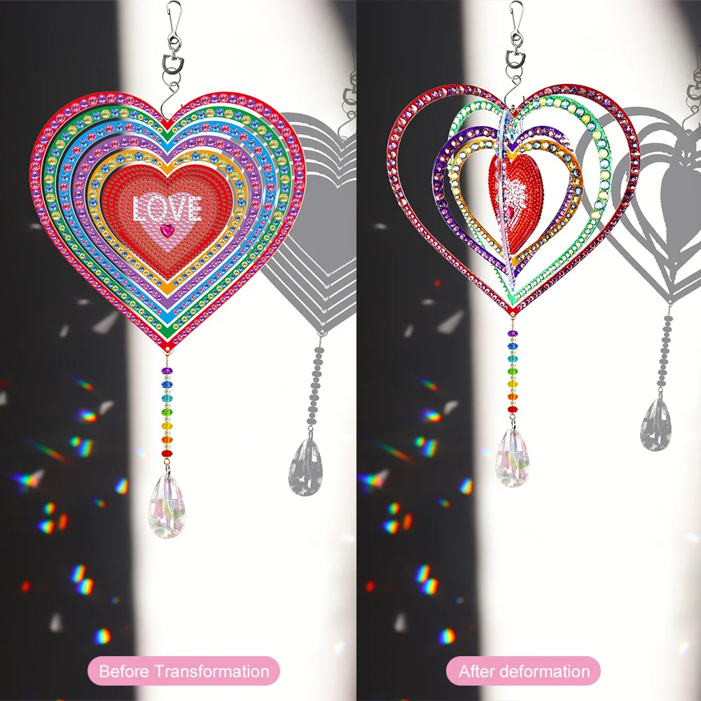 2D Flat DIY Diamond Art Sun Catcher Hanging Diamond Art Kits Diamond Art Pendant