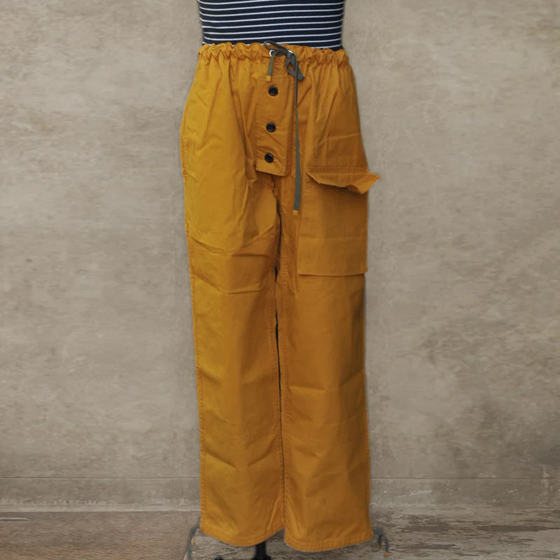 Men's Yellow Cotton Ripstop Cargo Pants