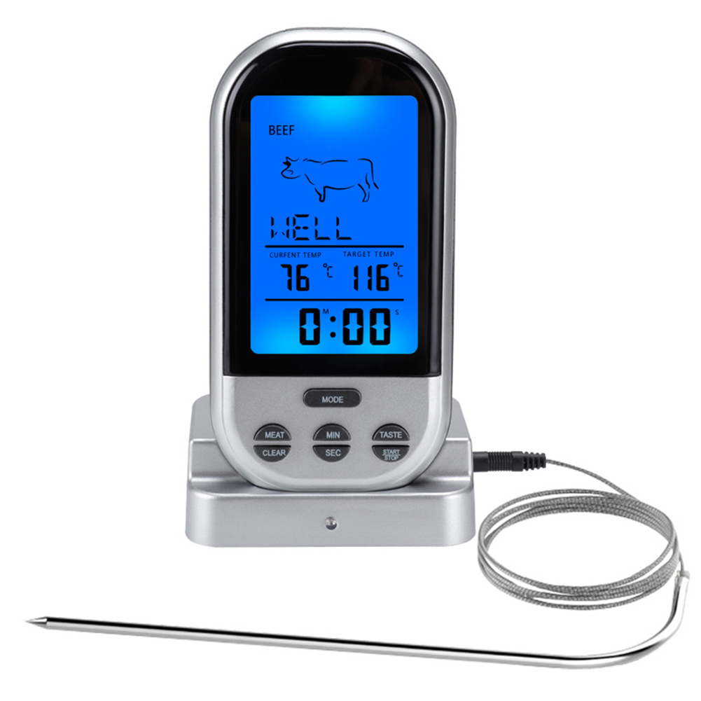 

Wireless Digital Meat Thermometer Probe Timer for Grill Smoker Kitchen Tool, 501 Original