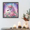 Einhorn mit Blume - speziell geformtes Diamond Painting - 30*30cm