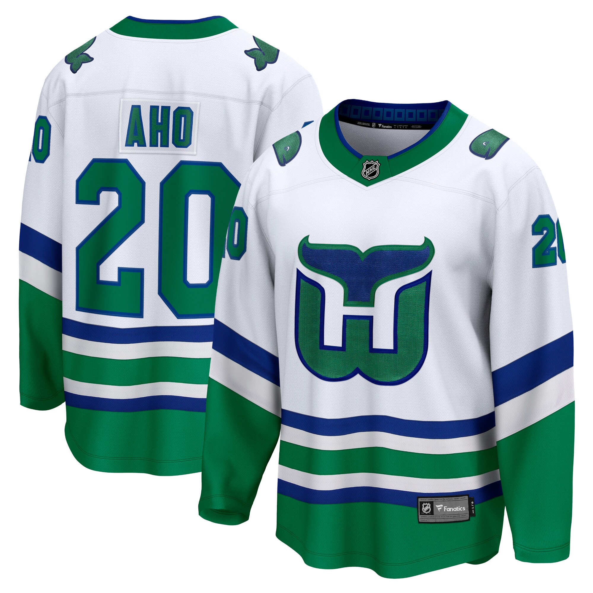 Sebastian Aho Carolina Hurricanes Fanatics Whalers Premier Breakaway Jersey – White mysite