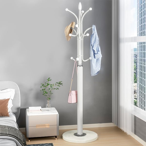 Retro Vertical Floor-To-Ceiling Marble Chassis Coat Rack