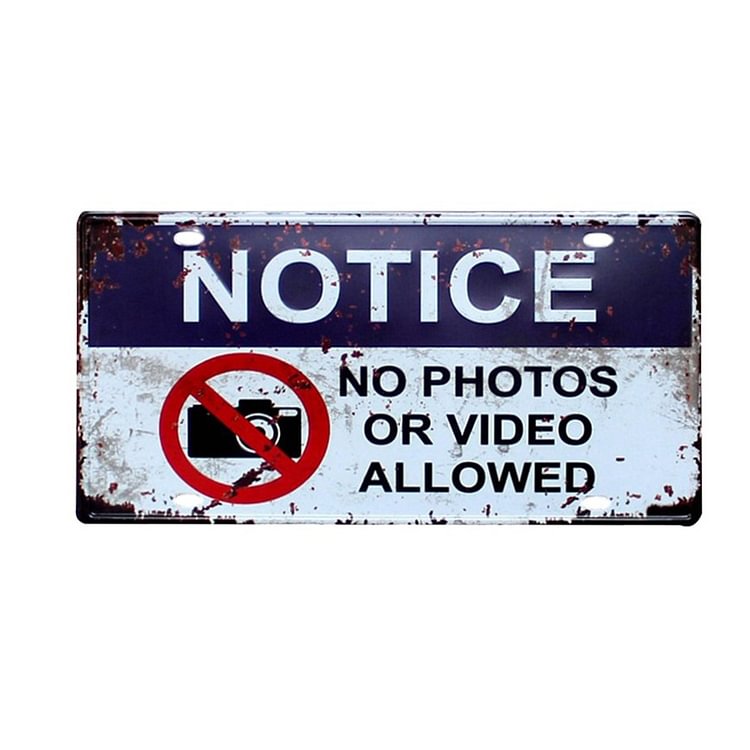 NOTICE Warning - Car License Tin Signs/Wooden Signs - 30*15cm