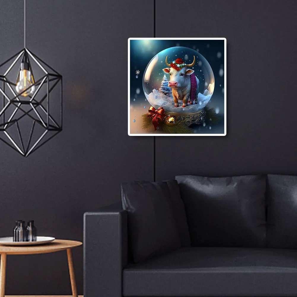 DIY Paint By Number 40*40cm - Crystal Ball-Cow