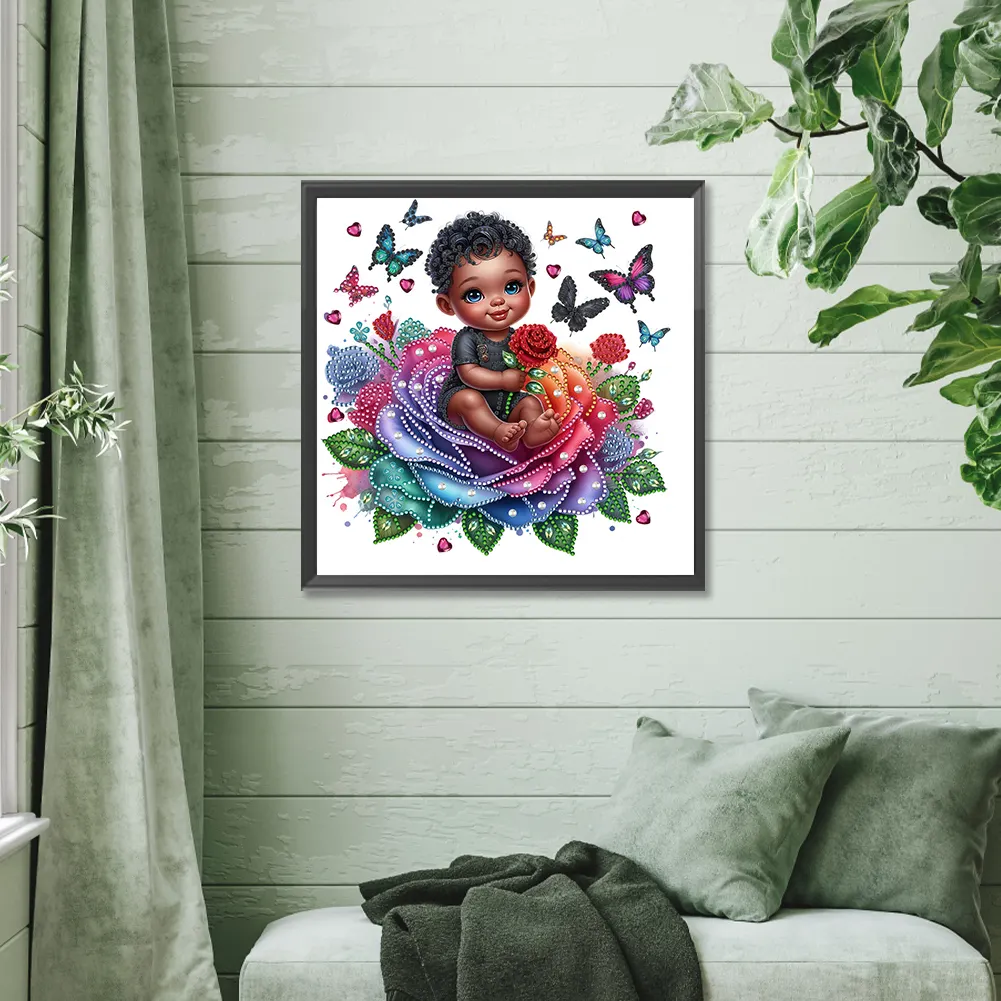 Diamond Painting - Partial Special Shaped Drill - Rose Child(Canvas|30*30cm)