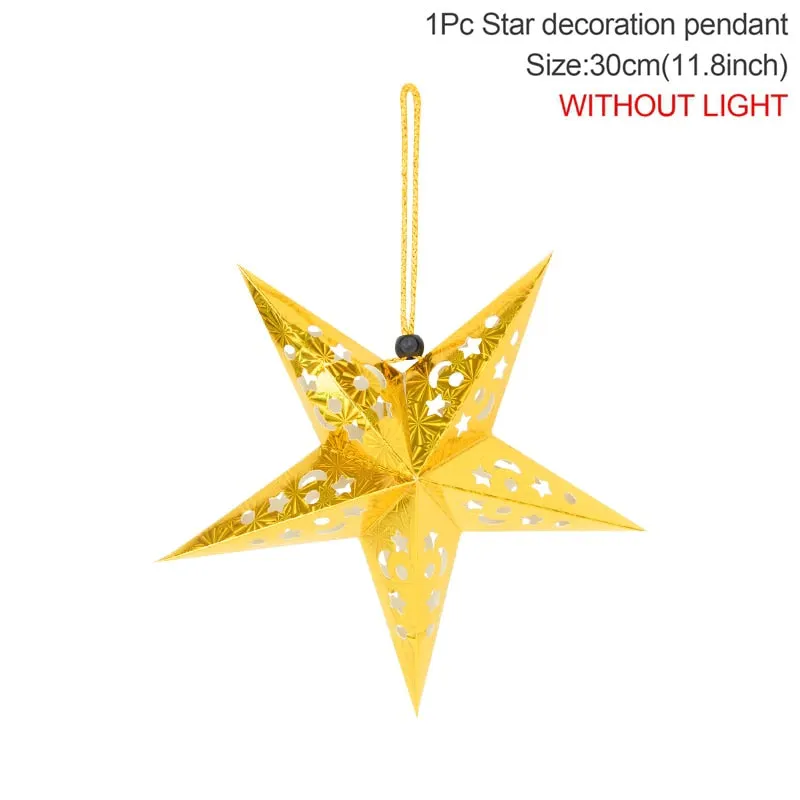 Eid Mubarak Hollow Out Star Hanging Pendant Ramadan Decorations For Home Islam Muslim Light Gifts Eid Al Adha DIY Birthday Party