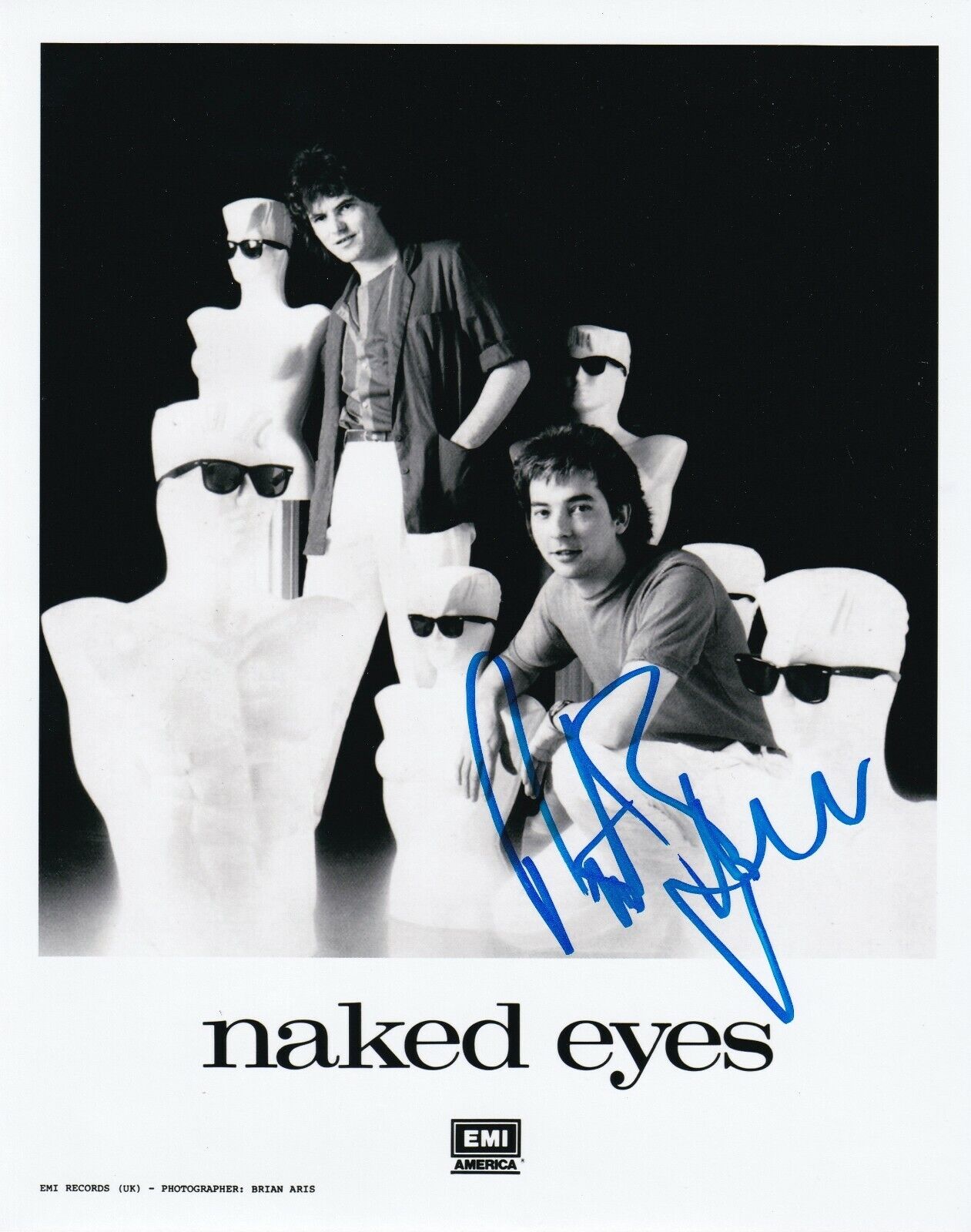 Pete Byrne of Naked Eyes REAL hand SIGNED Photo Poster painting #2 COA Autographed