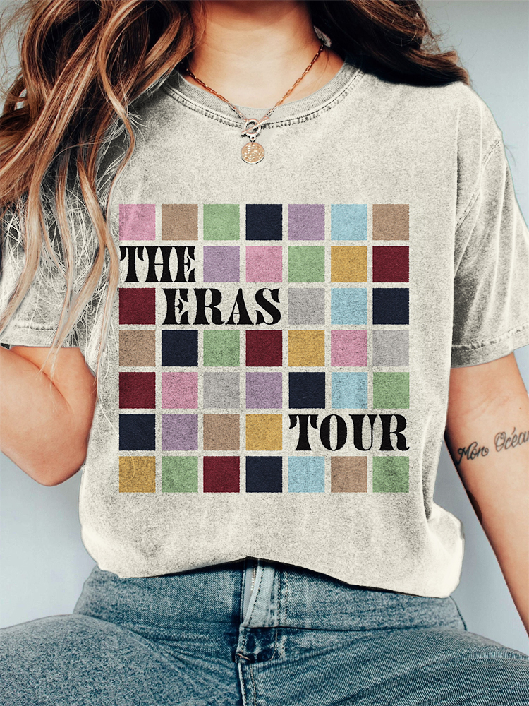 The Eras Tour Colorblock Graphic Washed T Shirt