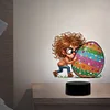 (US Local)Acrylic Double Sided Boy Egg Diamond Painting LED Night Light for Easter