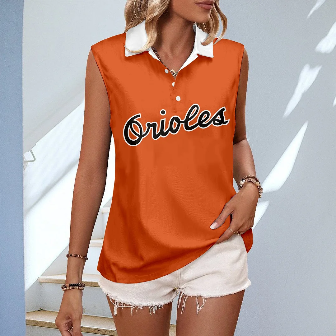 Women's V-neck Sleeveless Casual Polo Vest