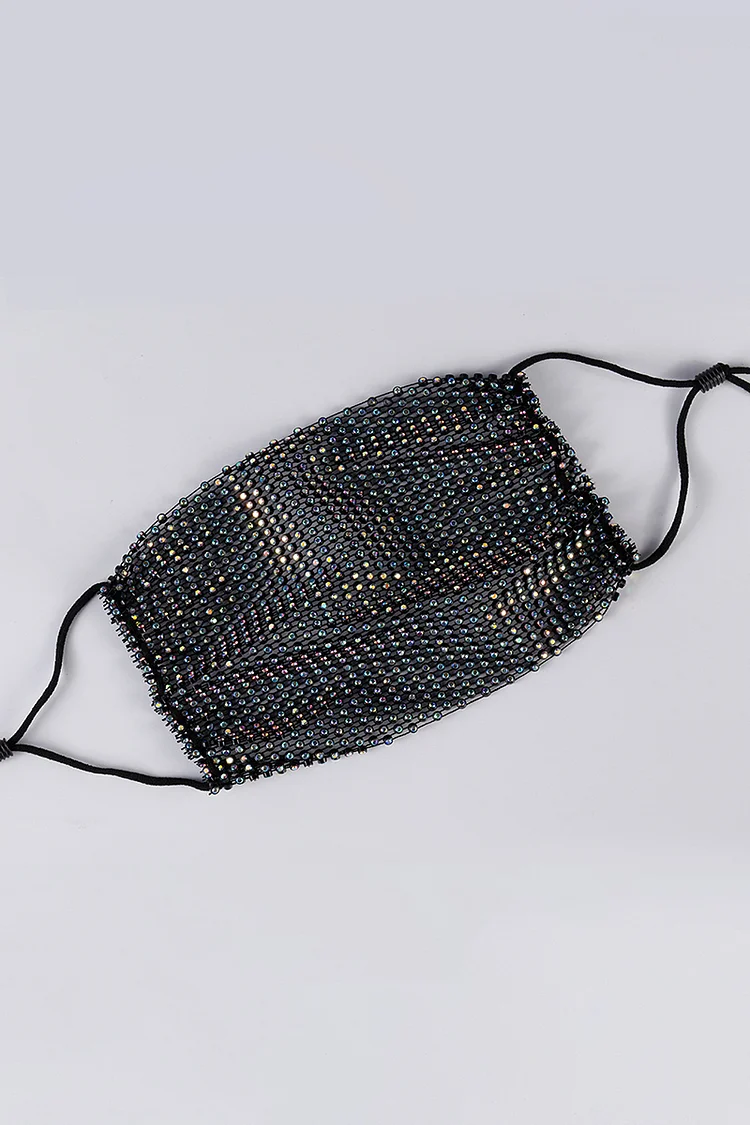 Mesh Rhinestone Breathable Face Mask