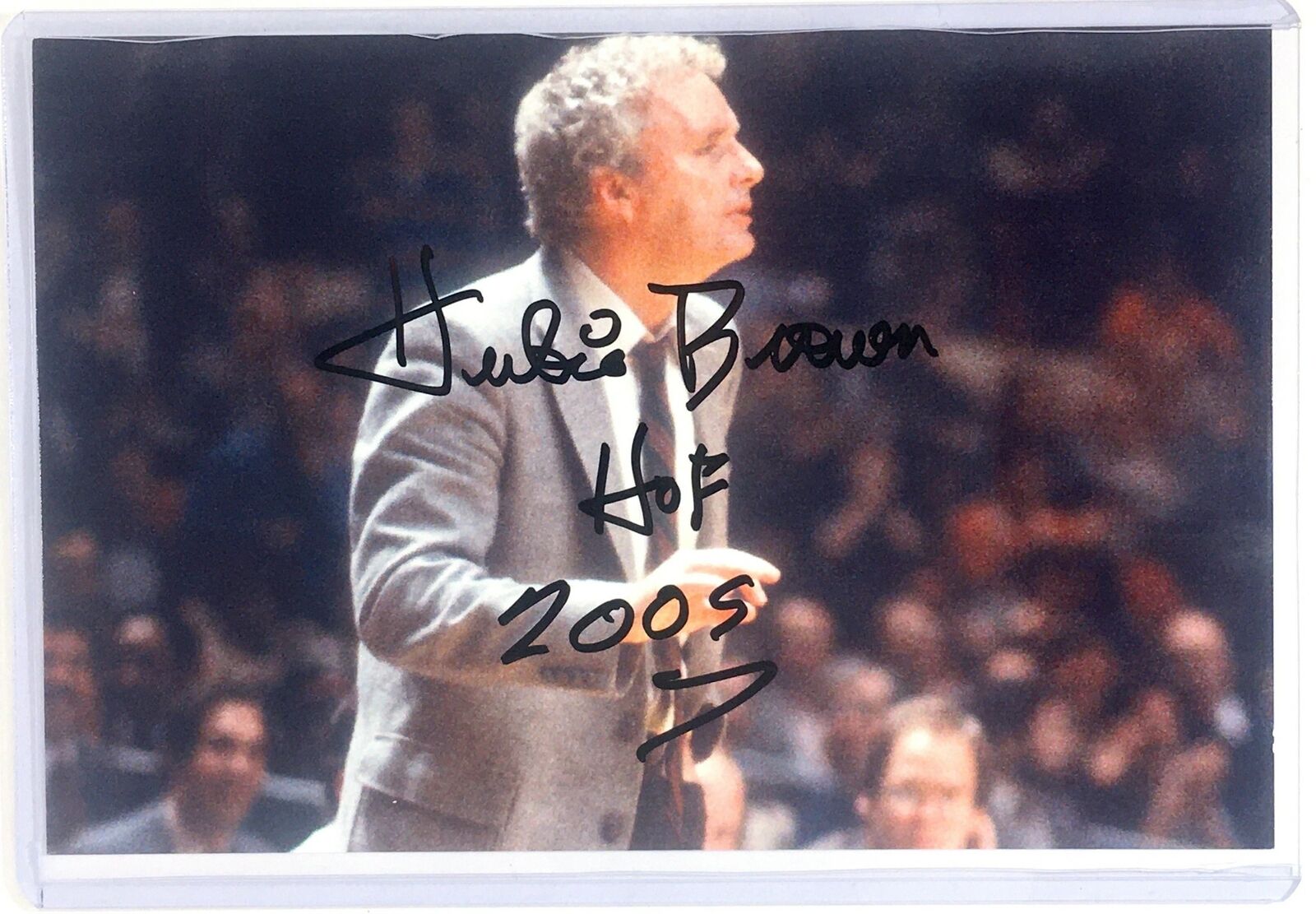 Hubie Brown Signed 4x6 Photo Poster painting Knicks Grizzlies Hawks Kentucky Colonels HOF Auto