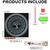 DIY-Baummandala-Perlen-Mal-Kunstsets 25x25 cm ohne Rahmen Hauswanddekoration
