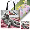 Cats-11CT DIY Stamped Cross Stitch Shopping Bag 40*40cm tapestrymarket