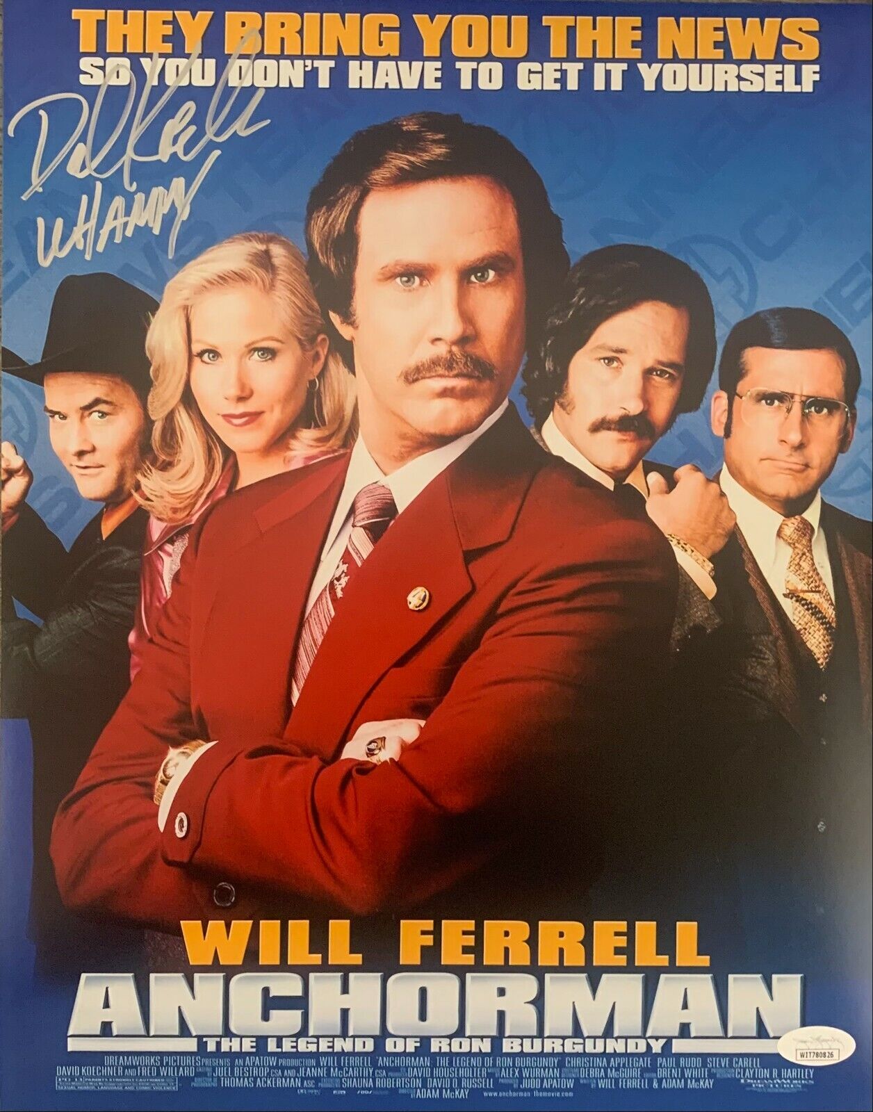 David Keochner signed inscribed 11x14 Photo Poster painting Anchorman JSA Witness Will Ferell