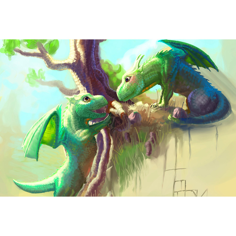 

Green Dragons - 1000 Pieces Jigsaw Puzzle, 501 Original