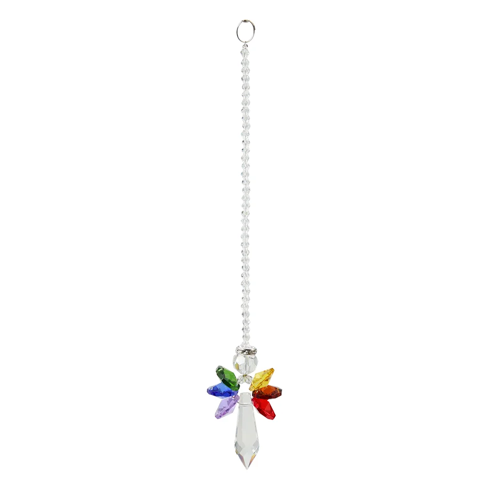 Crystal Angel Hanging Pendant Rainbow Maker Light Catcher Decor(Multicolor)
