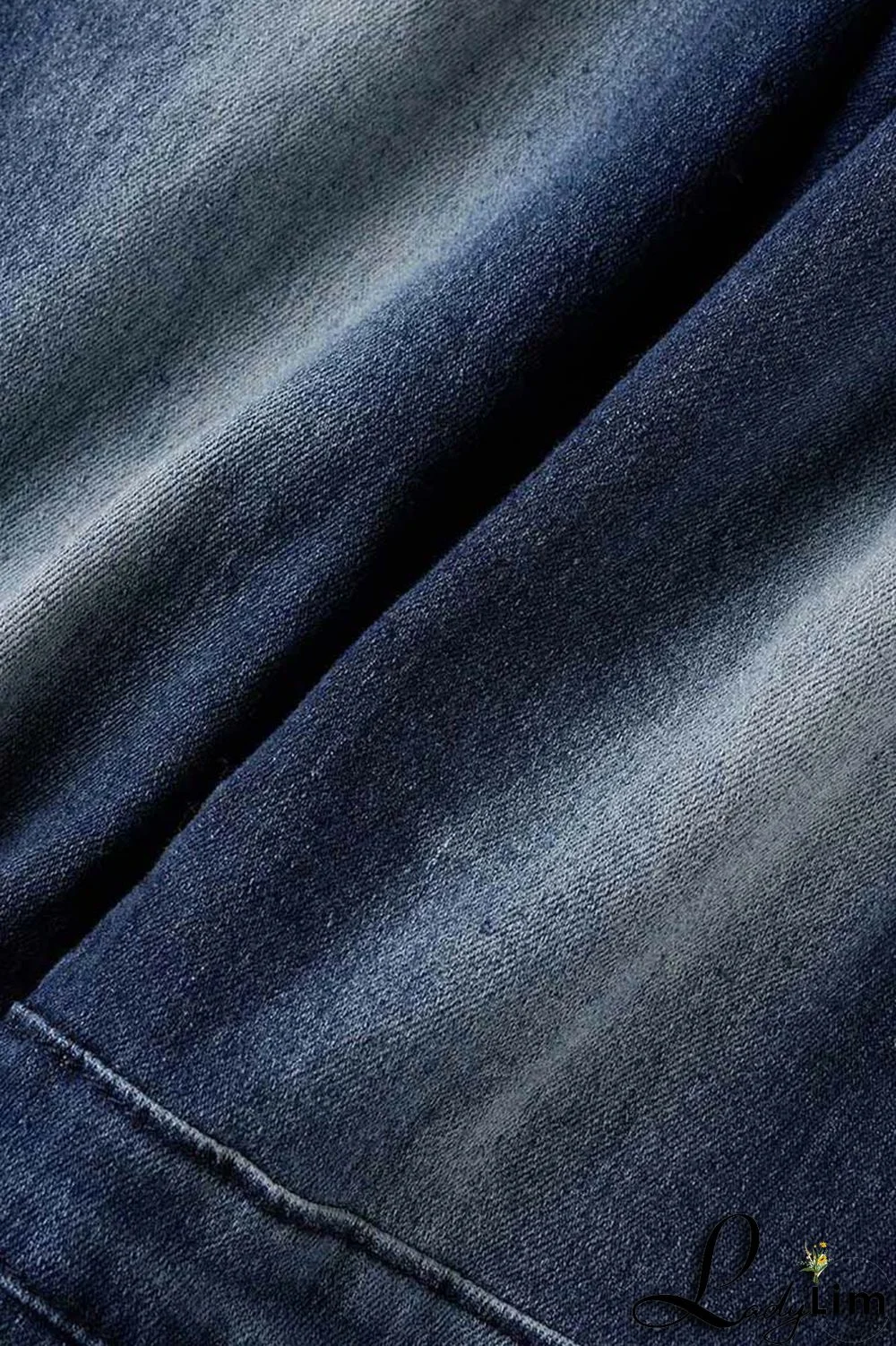 Black Street Solid Patchwork Plus Size Jeans