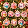 10pcs/set DIY Diamond Special Shape Pearl Art Hanging Wooden Christmas Tree Ornament Kit