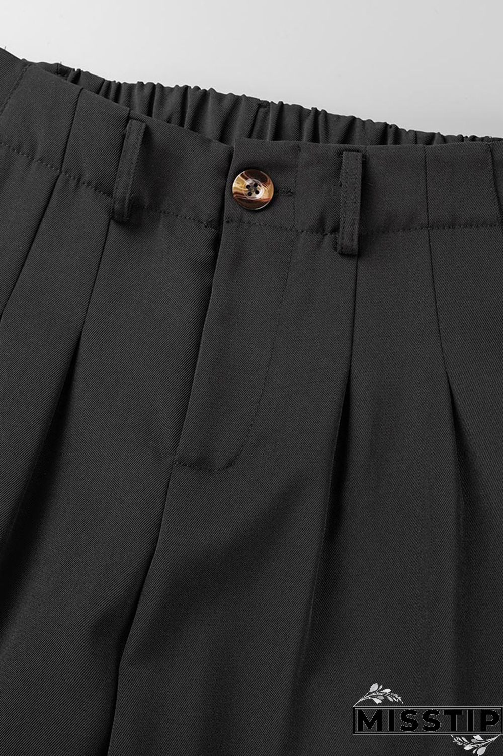 Purple Casual Solid Patchwork High Waist Straight Solid Color Bottoms