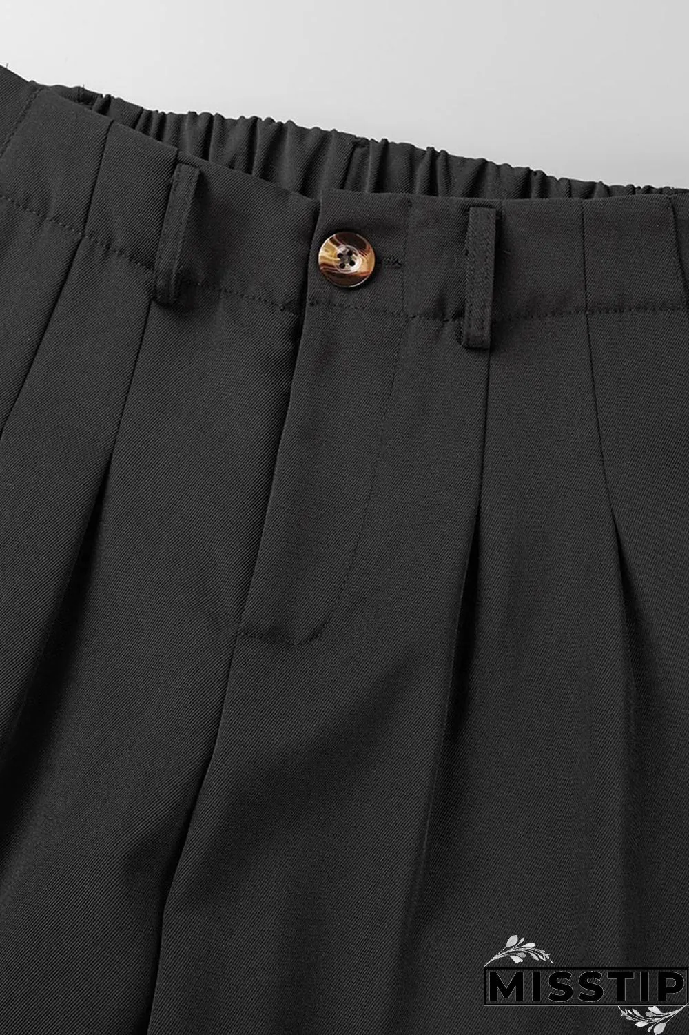 Purple Casual Solid Patchwork High Waist Straight Solid Color Bottoms