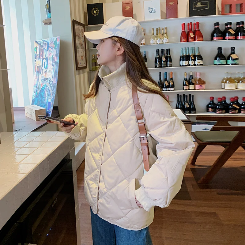 Toloer Korean Version Of The New 2024 Short Down Cotton Clothes Women Thickened Warm Simple Versatile Style Jacket Tide-Outfit Ideas