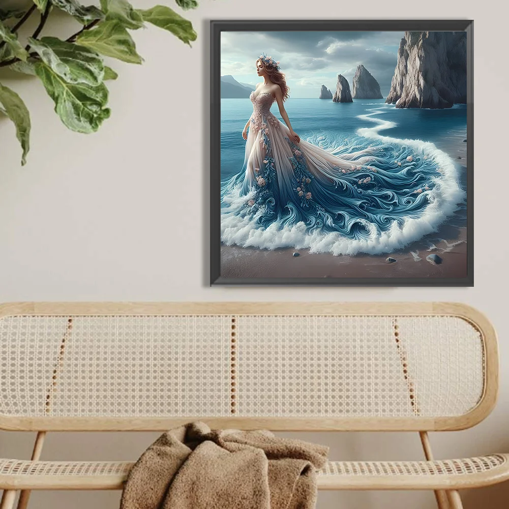 Diamond Painting - Full Round Drill - Gorgeous Skirt Beauty(Canvas|40*40cm)