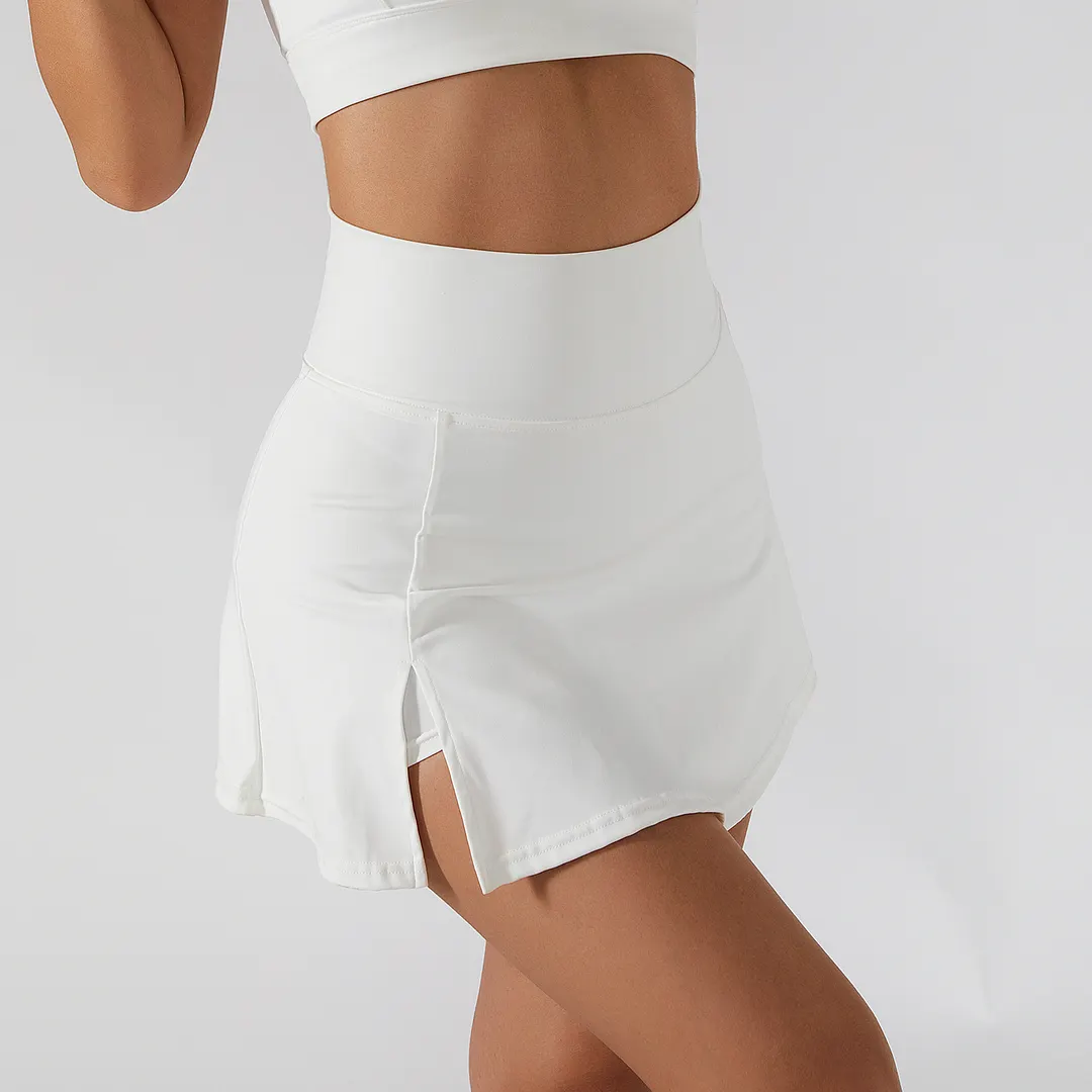Women's Pleated Mini Sports Yoga Tennis Skirt With Shorts Underneath