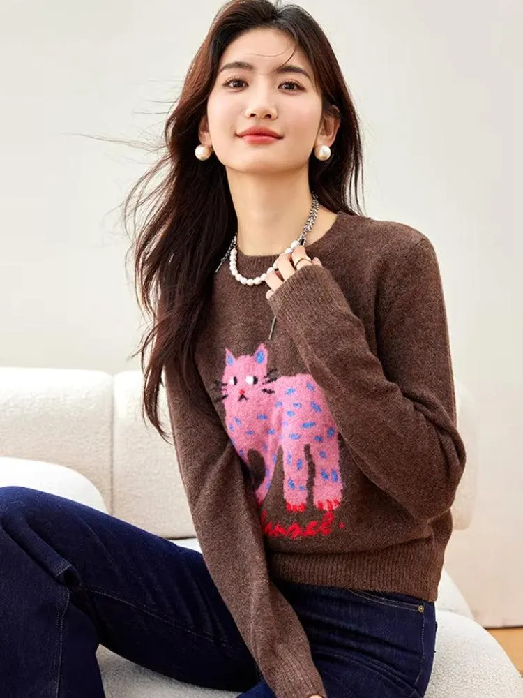Brownm Cat Sweater
