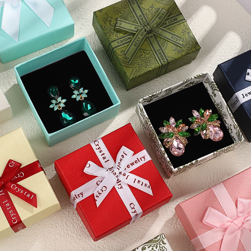 1 Piece Paper Retro Daily Solid Color Jewelry Boxes2