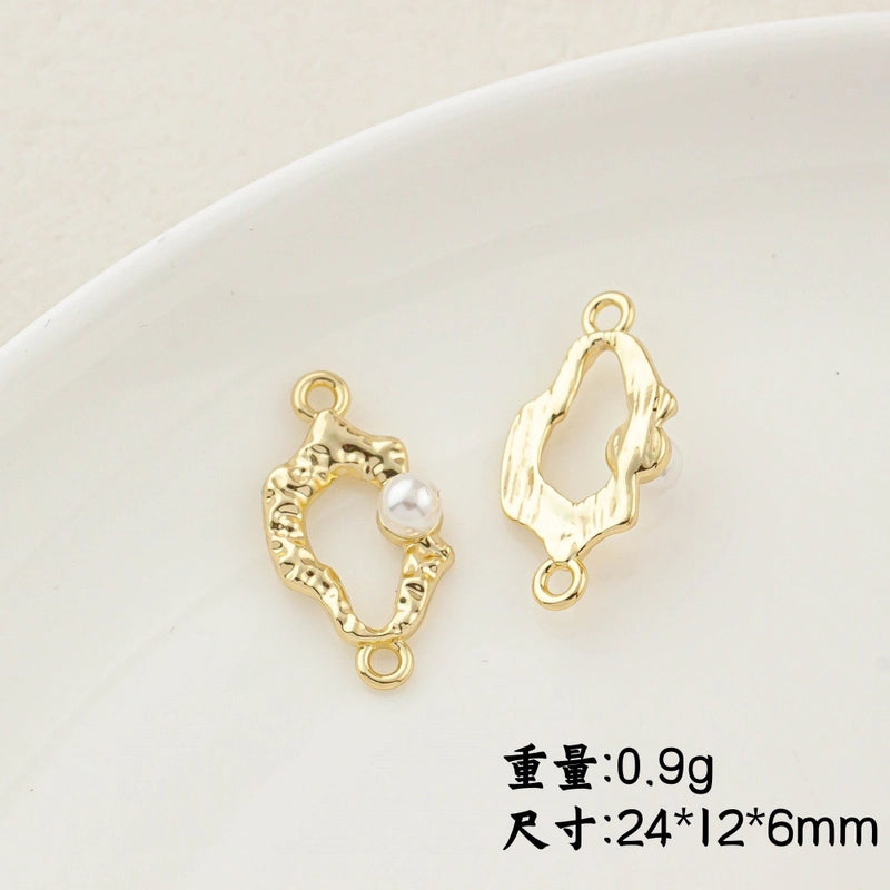 5 PCS/Package 20 * 23mm Alloy Artificial Pearls Rhinestones Flower Butterfly Pendant Jewelry Accessories