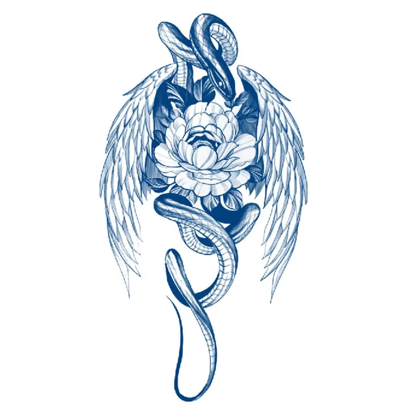 Juice Lasting Ink Tattoo Body Art Waterproof Temporary Sticker Snake Musical Note Women Totem Small Paw Rose Arm Fake Tattoos