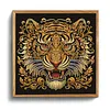 Ornate Golden Tiger Face Special Shaped 5D DIY Partial Drill Diamond Painting Kits for Adults Beginners Home Decor Diamonds Dots Gem Art Kits 11.81 X11.81inch