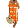Women's Tie Dye Short Sleeve Dresses